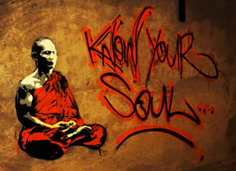 Know your Soul - graffiti - Madera Sagrada, Ibogaine, Spain, Europe