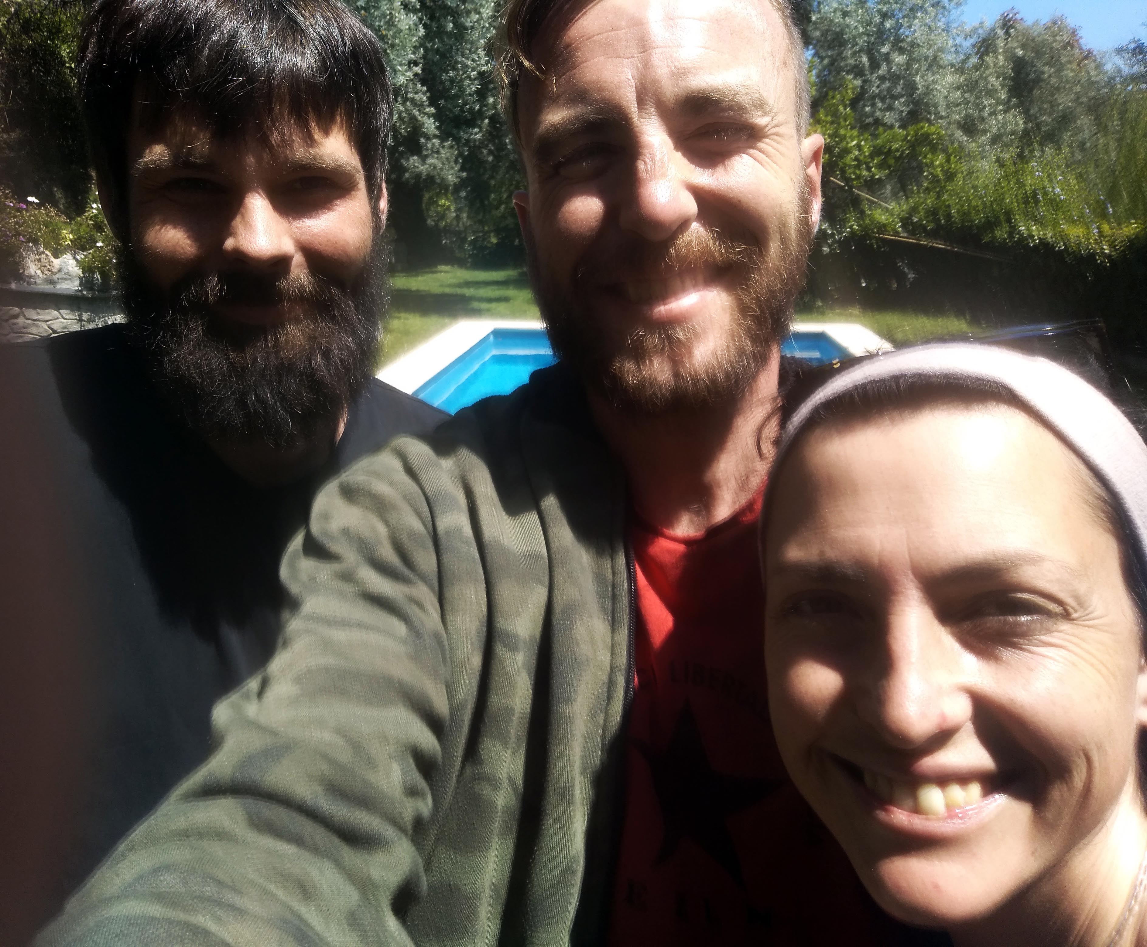 Rich (middle) with shamana Leah and ibogaine client Richard, opiate recovery
